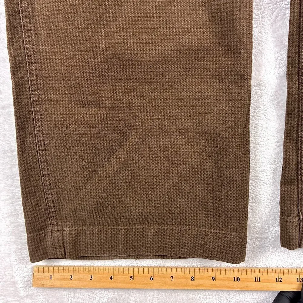 VTG Gap Pants Mens 36x34 (36x32) Brown Houndstooth Boot Fit Baggy Preppy Y2K
